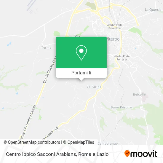 Mappa Centro Ippico Sacconi Arabians