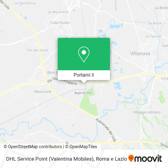 Mappa DHL Service Point (Valentina Mobiles)