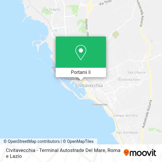 Mappa Civitavecchia - Terminal Autostrade Del Mare