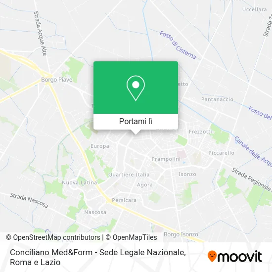 Mappa Conciliano Med&Form - Sede Legale Nazionale