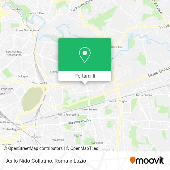 Mappa Asilo Nido Collatino