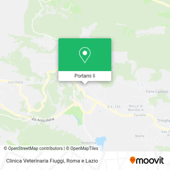Mappa Clinica Veterinaria Fiuggi