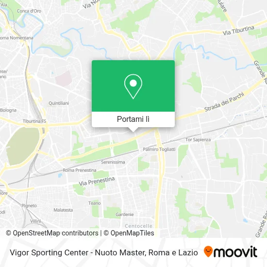Mappa Vigor Sporting Center - Nuoto Master