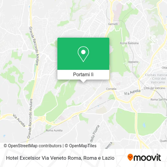 Mappa Hotel Excelsior Via Veneto Roma