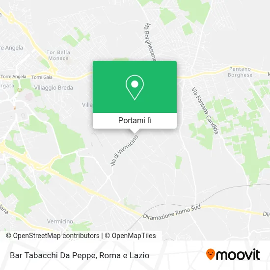 Mappa Bar Tabacchi Da Peppe