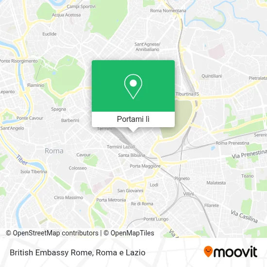 Mappa British Embassy Rome