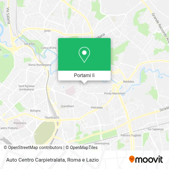 Mappa Auto Centro Carpietralata