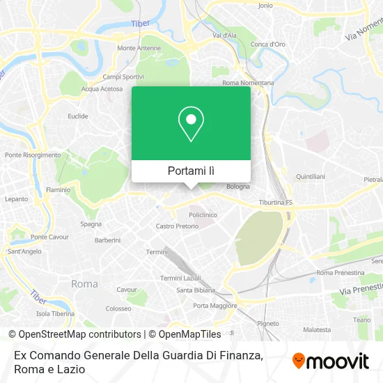 Mappa Ex Comando Generale Della Guardia Di Finanza