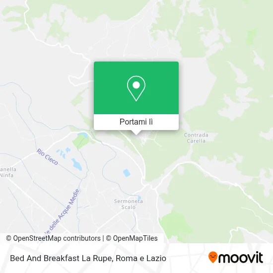 Mappa Bed And Breakfast La Rupe