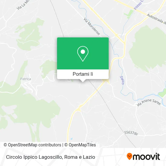 Mappa Circolo Ippico Lagoscillo