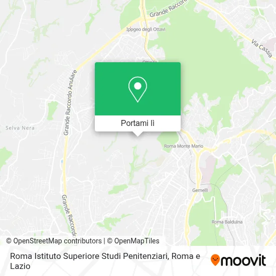 Mappa Roma Istituto Superiore Studi Penitenziari