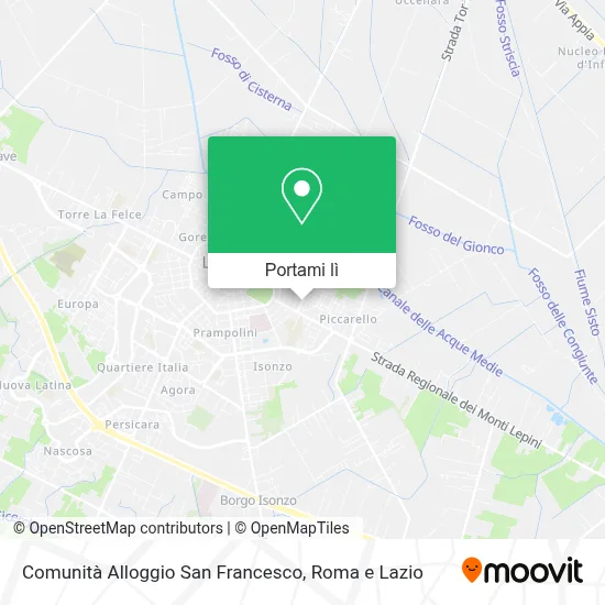 Mappa Comunità Alloggio San Francesco