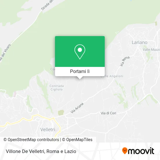 Mappa Villone De Velletri