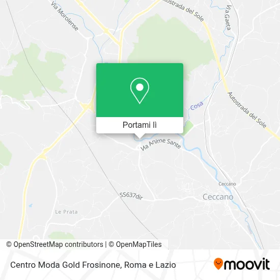 Mappa Centro Moda Gold Frosinone
