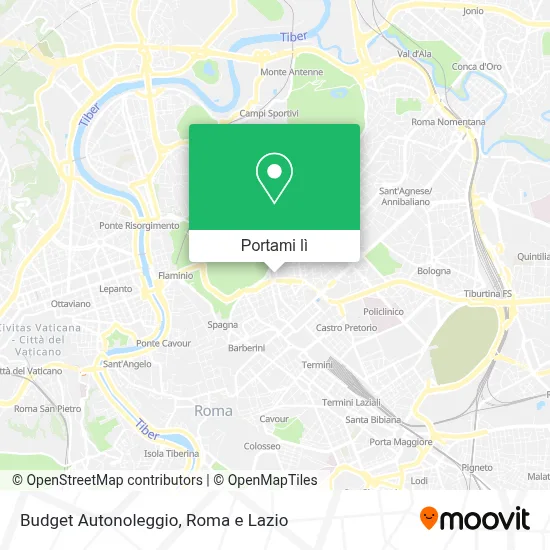 Mappa Budget Autonoleggio