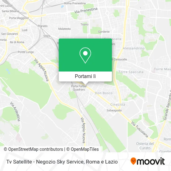 Mappa Tv Satellite - Negozio Sky Service