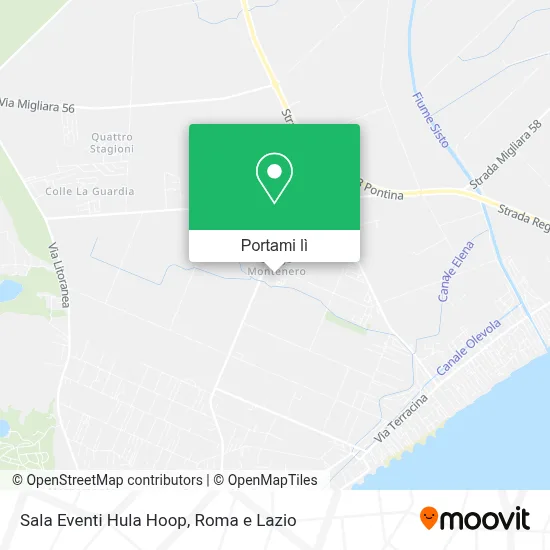Mappa Sala Eventi Hula Hoop