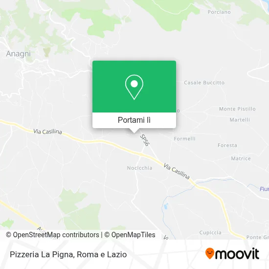 Mappa Pizzeria La Pigna