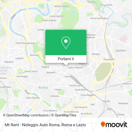 Mappa Mt Rent - Noleggio Auto Roma