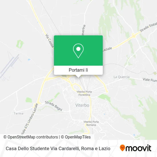 Mappa Casa Dello Studente Via Cardarelli