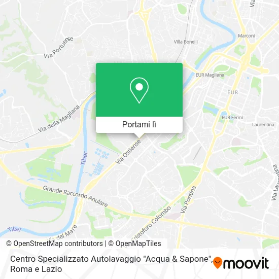 Mappa Centro Specializzato Autolavaggio "Acqua & Sapone"