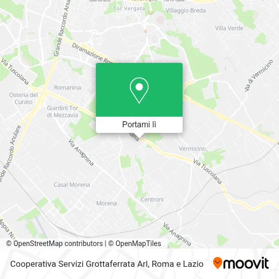 Mappa Cooperativa Servizi Grottaferrata Arl