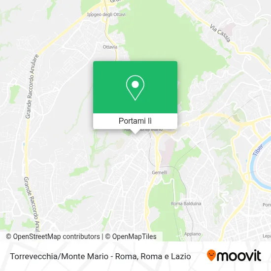 Mappa Torrevecchia / Monte Mario - Roma
