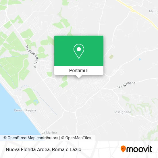 Mappa Nuova Florida Ardea