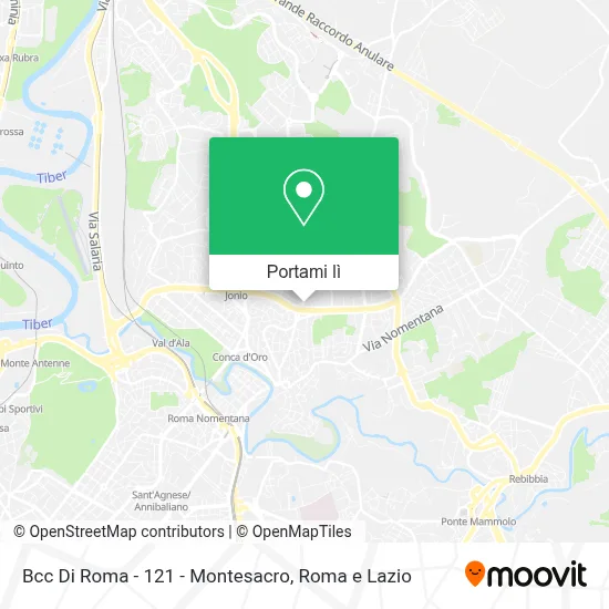 Mappa Bcc Di Roma - 121 - Montesacro