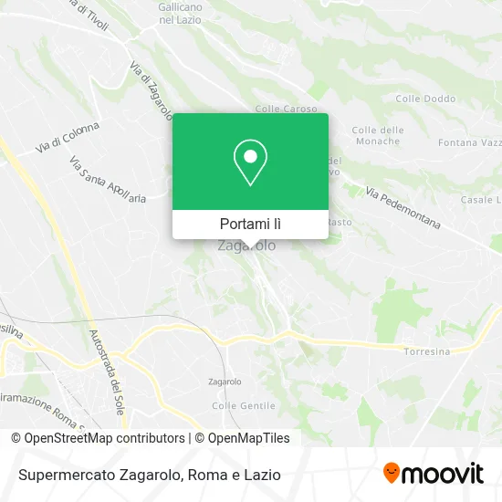 Mappa Supermercato Zagarolo