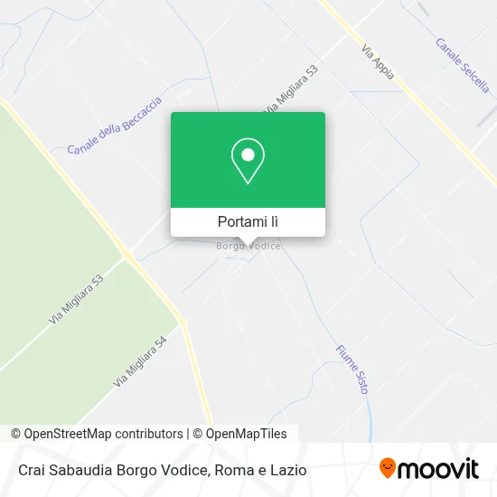 Mappa Crai Sabaudia Borgo Vodice