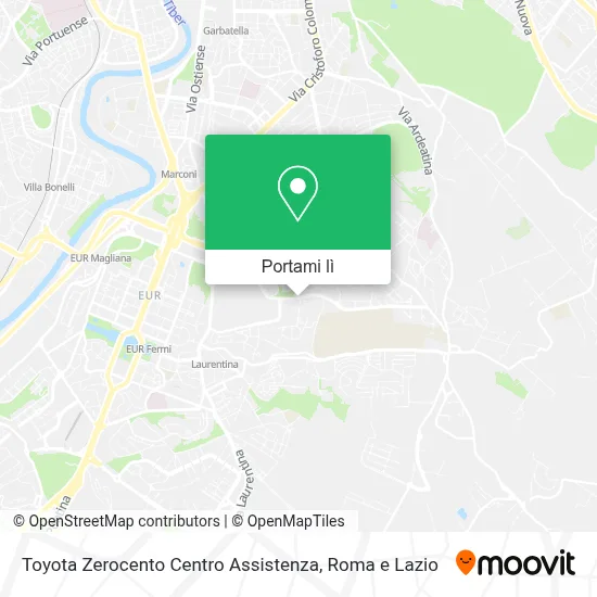 Mappa Toyota Zerocento Centro Assistenza