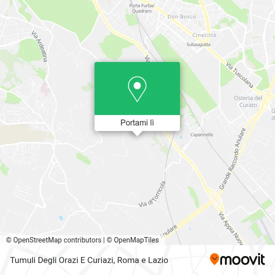 Mappa Tumuli Degli Orazi E Curiazi