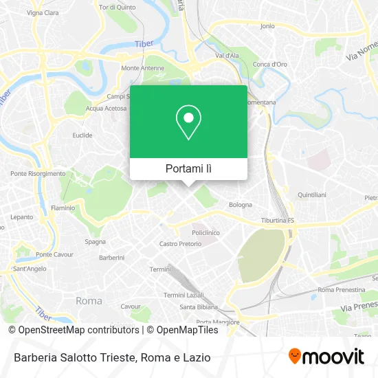 Mappa Barberia Salotto Trieste
