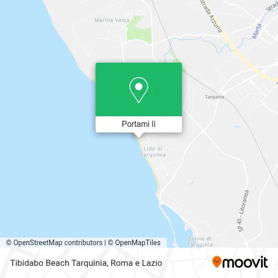 Mappa Tibidabo Beach Tarquinia