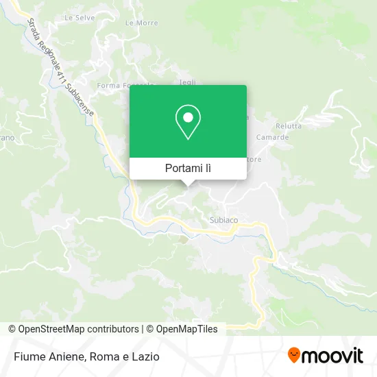 Mappa Fiume Aniene