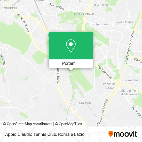 Mappa Appio Claudio Tennis Club
