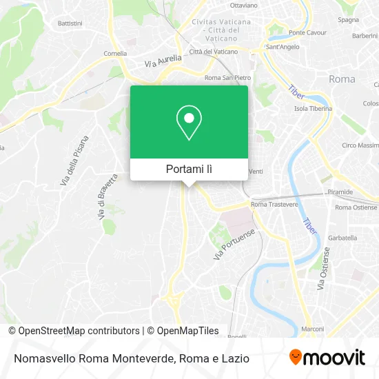 Mappa Nomasvello Roma Monteverde