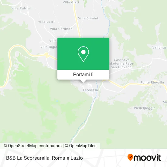 Mappa B&B La Scorsarella