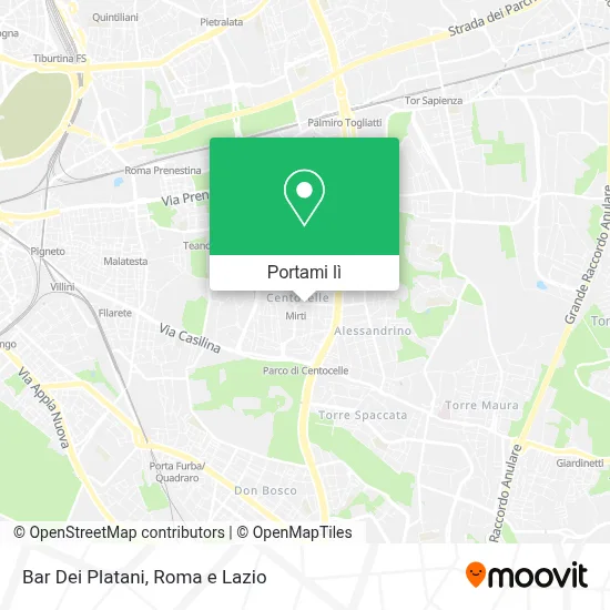 Mappa Bar Dei Platani
