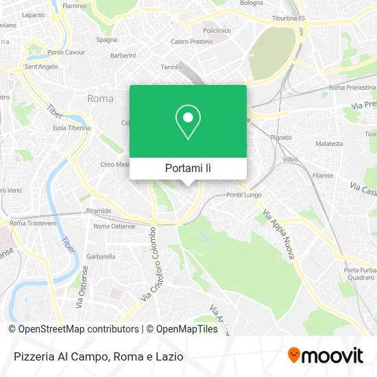 Mappa Pizzeria Al Campo