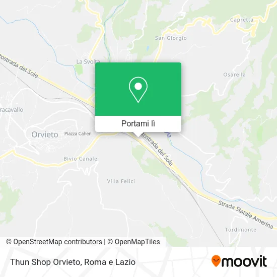 Mappa Thun Shop Orvieto
