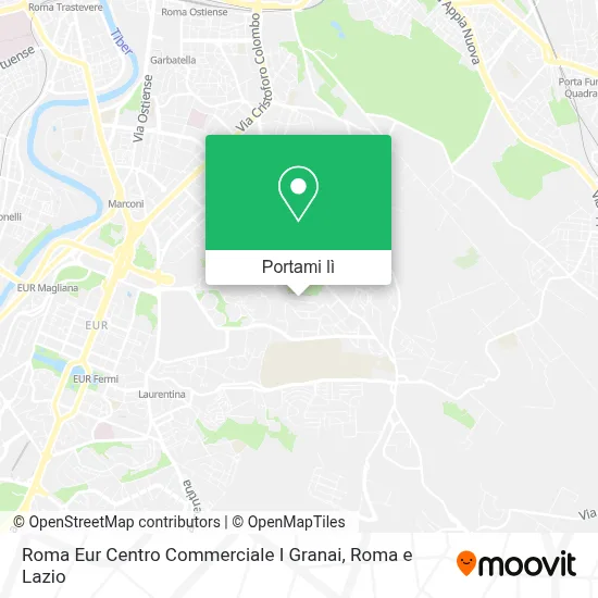 Mappa Roma Eur Centro Commerciale I Granai