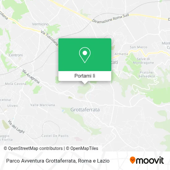 Mappa Parco Avventura Grottaferrata