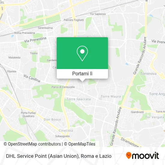 Mappa DHL Service Point (Asian Union)