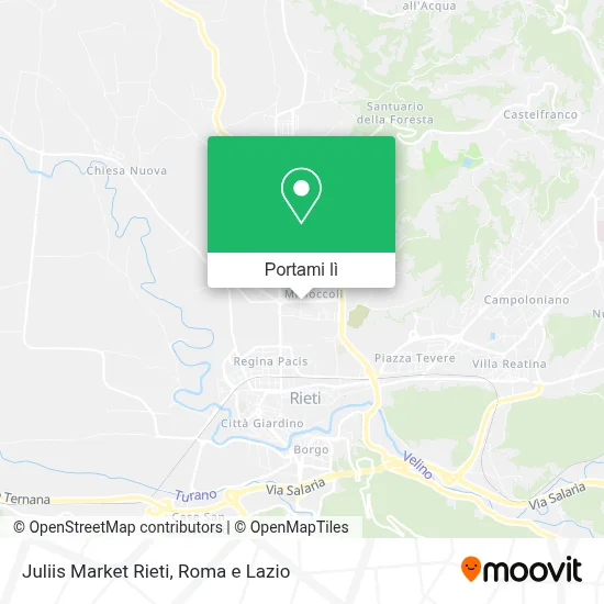 Mappa Juliis Market Rieti