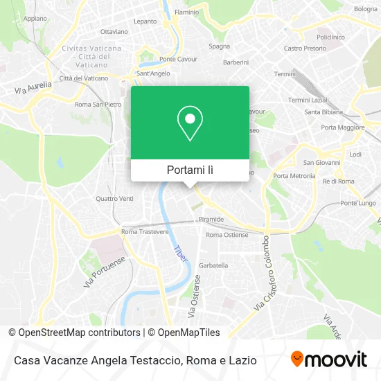 Mappa Casa Vacanze Angela Testaccio