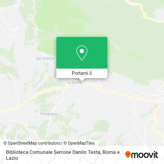 Mappa Biblioteca Comunale Serrone Danilo Testa