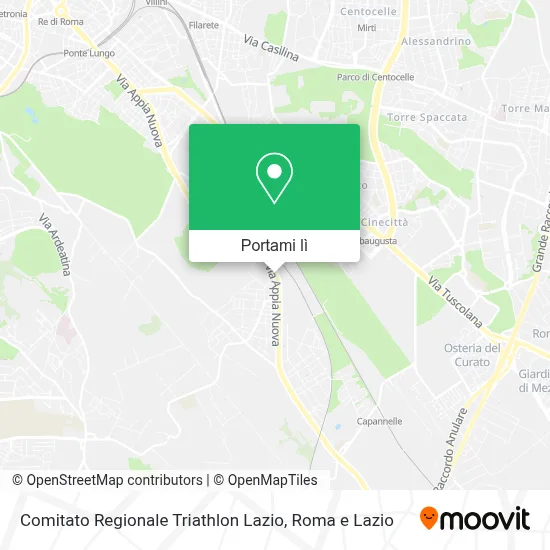 Mappa Comitato Regionale Triathlon Lazio