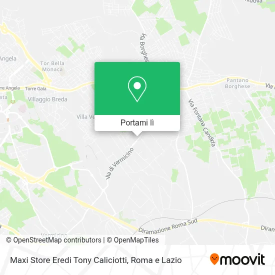 Mappa Maxi Store Eredi Tony Caliciotti